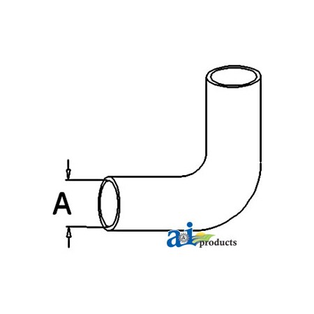 A & I Products Radiator Hose, Upper 5" x2" x2" A-L61991
